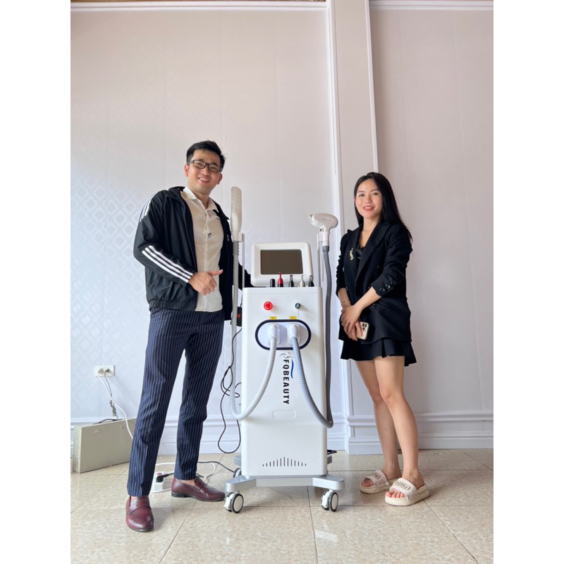 Máy Triệt Lông Diode Laser 808 Loại 1 2in1 Xóa Xăm 2021 Máy Bảo Hành 18Tháng