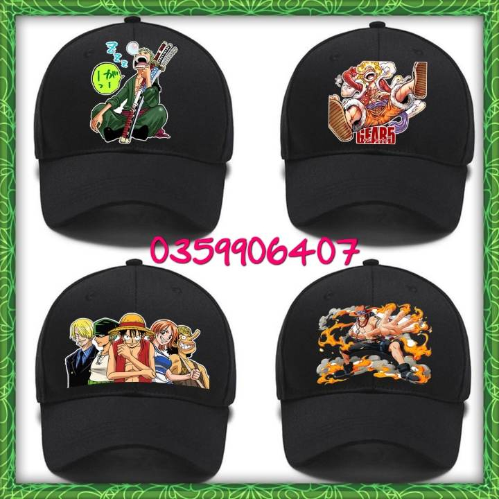 Mũ One piece 😍 freeship 😍 Nón One piece - mũ Luffy , zoro , ace râu trắng dành cho cả nam cả nữ giá rẻ