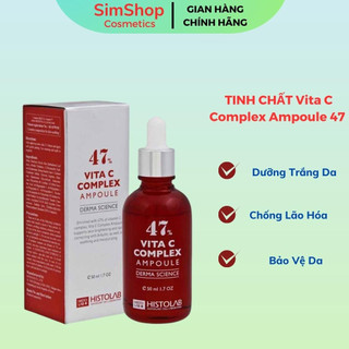 Tinh chất serum dưỡng trắng sáng da histolab vita c complex ampoule 47% 50ml simshop102