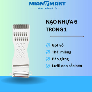 Nạo củ quả đa năng 6 in 1 chống han gỉ, dụng cụ bào gọt nhỏ gọn tiện lợi - Mian Mart