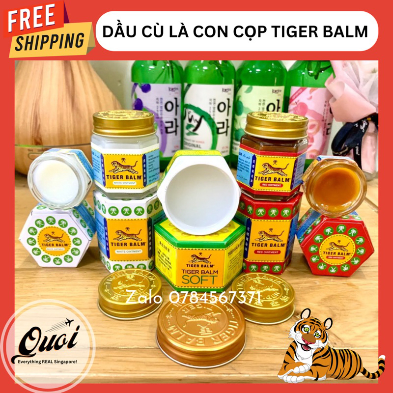 Dầu cù là hiệu Con Cọp - Tiger Balm - KHÔNG PHẢI HÀNG THÁI LAN HAY TRUNG QUỐC- cao xoa bóp nhức mỏi