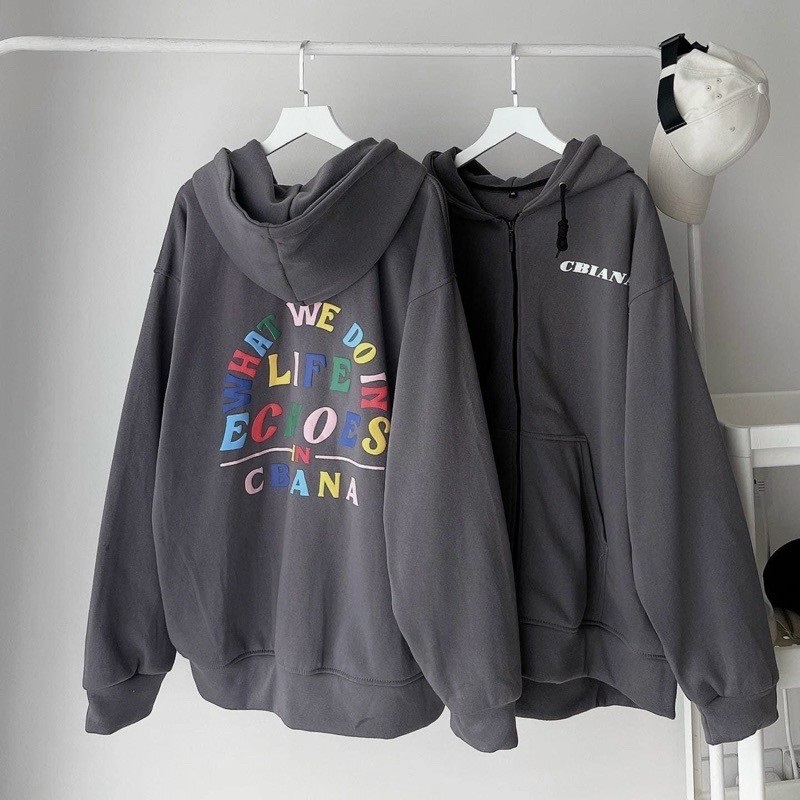 Áo Khoác Hoodie Nỉ Bông Nam Nữ CBIANA Có Nón Rộng Trùm Đầu - CLITUS