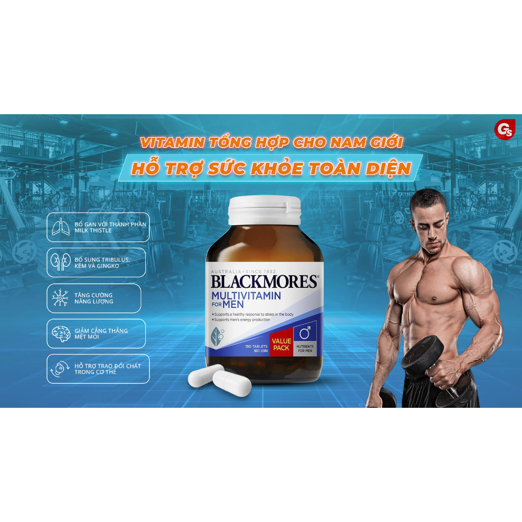 Viên uống Blackmores Multivitamins For Men nhập khẩu Úc - Gymstore