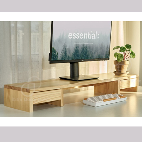 Kệ để màn hình máy tính, laptop nâng cao màn hình chống gù lưng, phòng đau vai gáy, kết hợp ngăn kéo hộp tủ gọn gàng