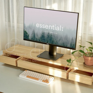 Kệ để màn hình máy tính, laptop nâng cao màn hình chống gù lưng, phòng đau vai gáy, kết hợp ngăn kéo hộp tủ gọn gàng