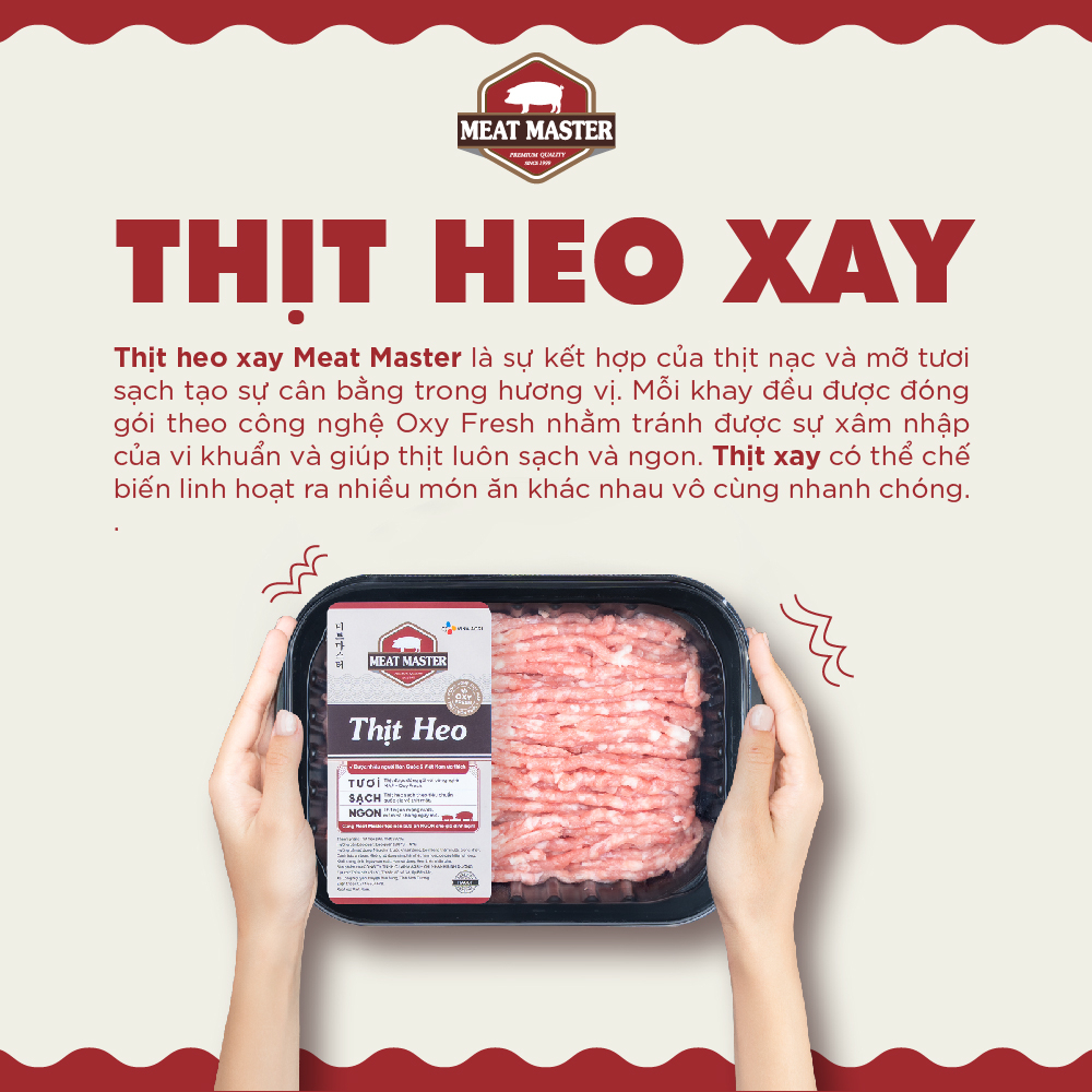 Combo Heo tiết kiệm Thịt xay - Cốt lết Meat Master (400G) - Thịt heo tươi