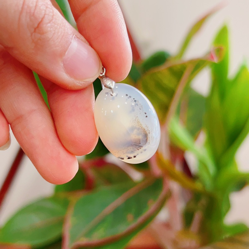 Mặt dây chuyền Oval đá Agate
