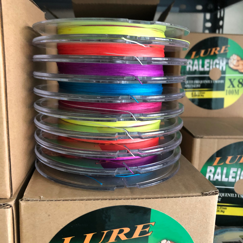 Dây dù câu cá Lure Raleigh X8 7 màu siêu đẹp siêu bền mịn giá rẻ