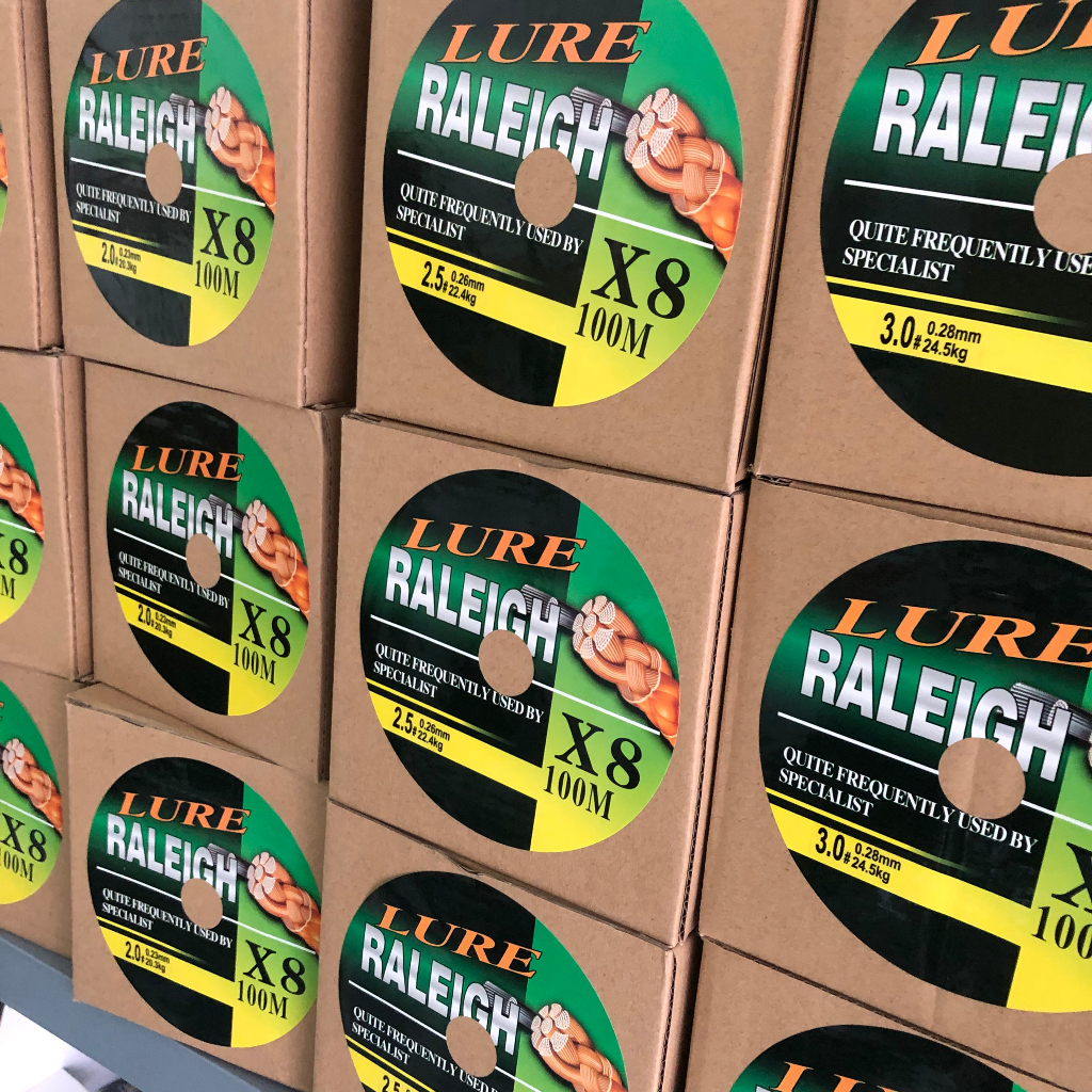 Dây dù câu cá Lure Raleigh X8 7 màu siêu đẹp siêu bền mịn giá rẻ