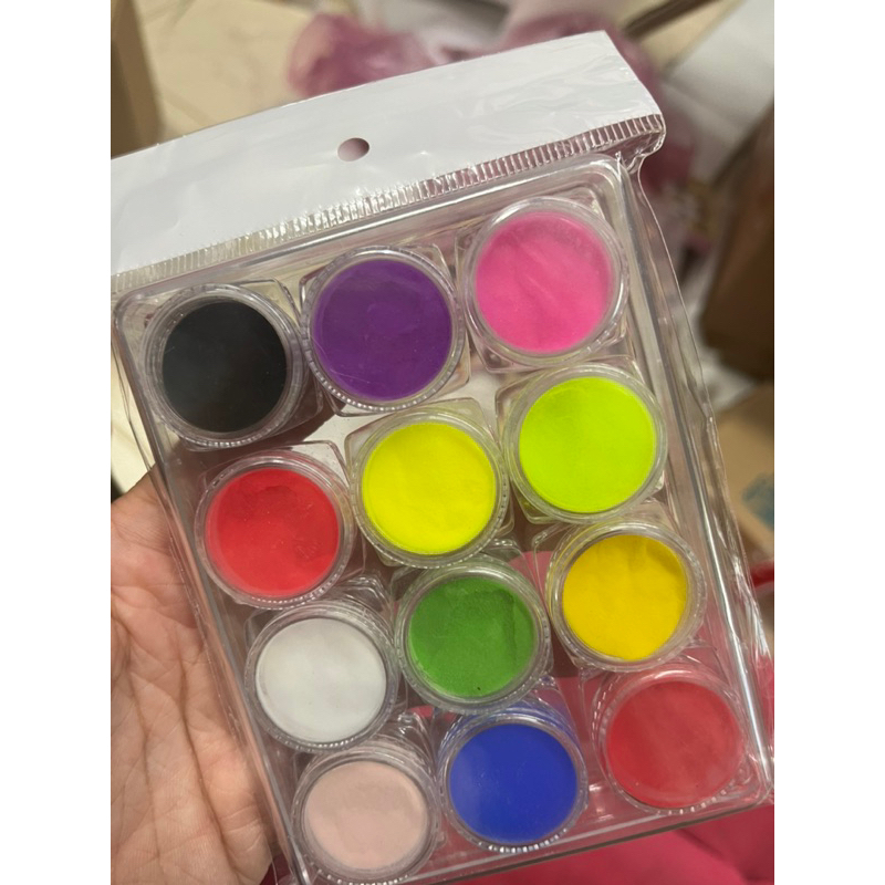 Set bột Mỹ 4in1 làm hoa đắp móng 12 hũ/set (đơn giá/ 1 set).