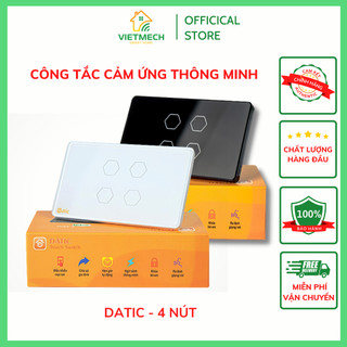 Công tắc cảm ứng wifi 4 nút điều khiển từ xa qua điện thoại | công tắc cảm ứng thông minh