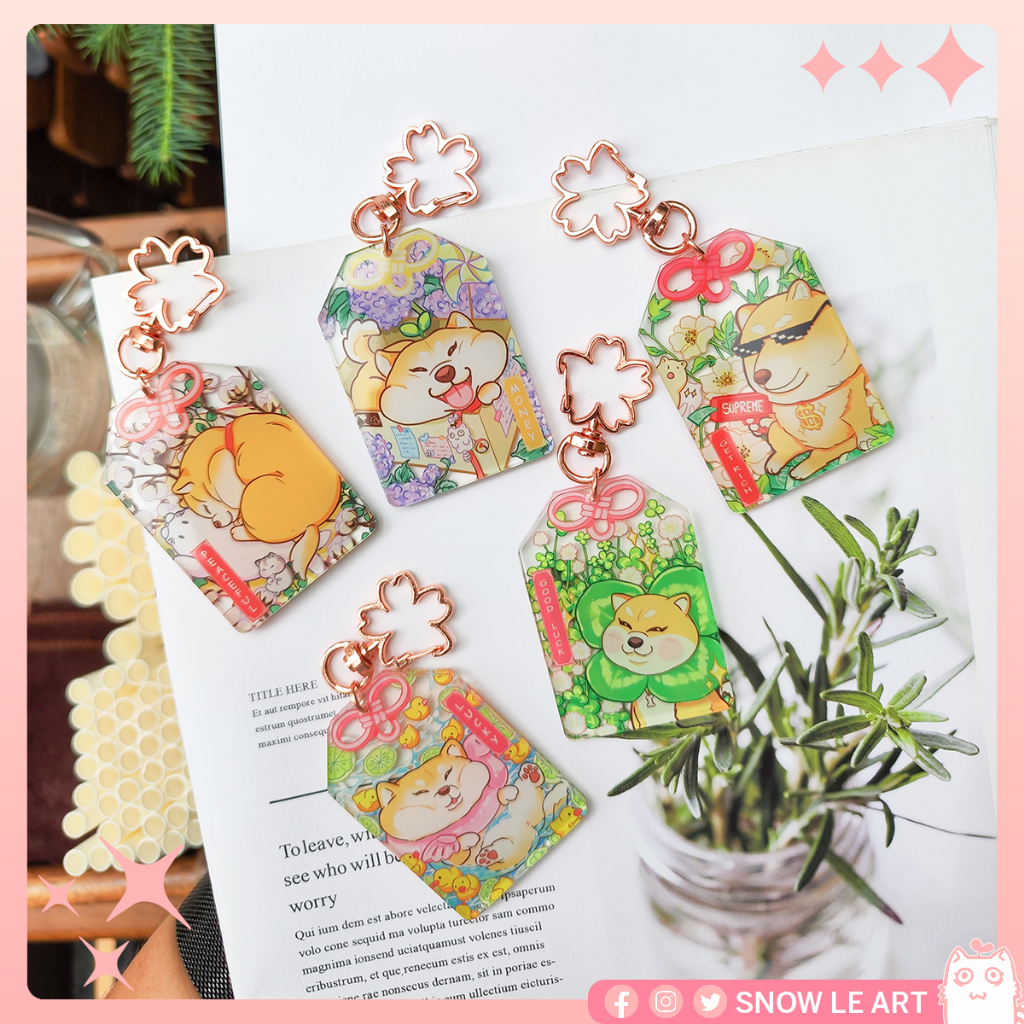 Móc khóa cầu may Shiba Inu