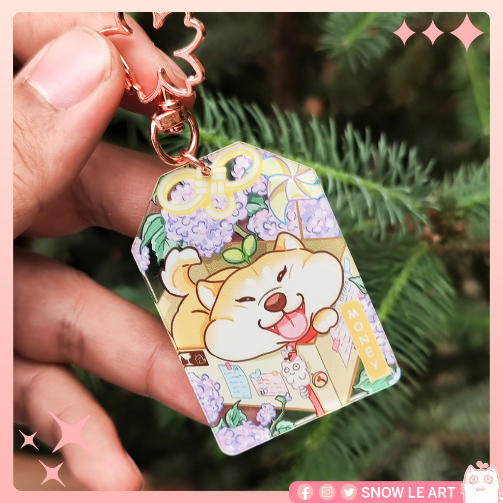 Móc khóa cầu may Shiba Inu