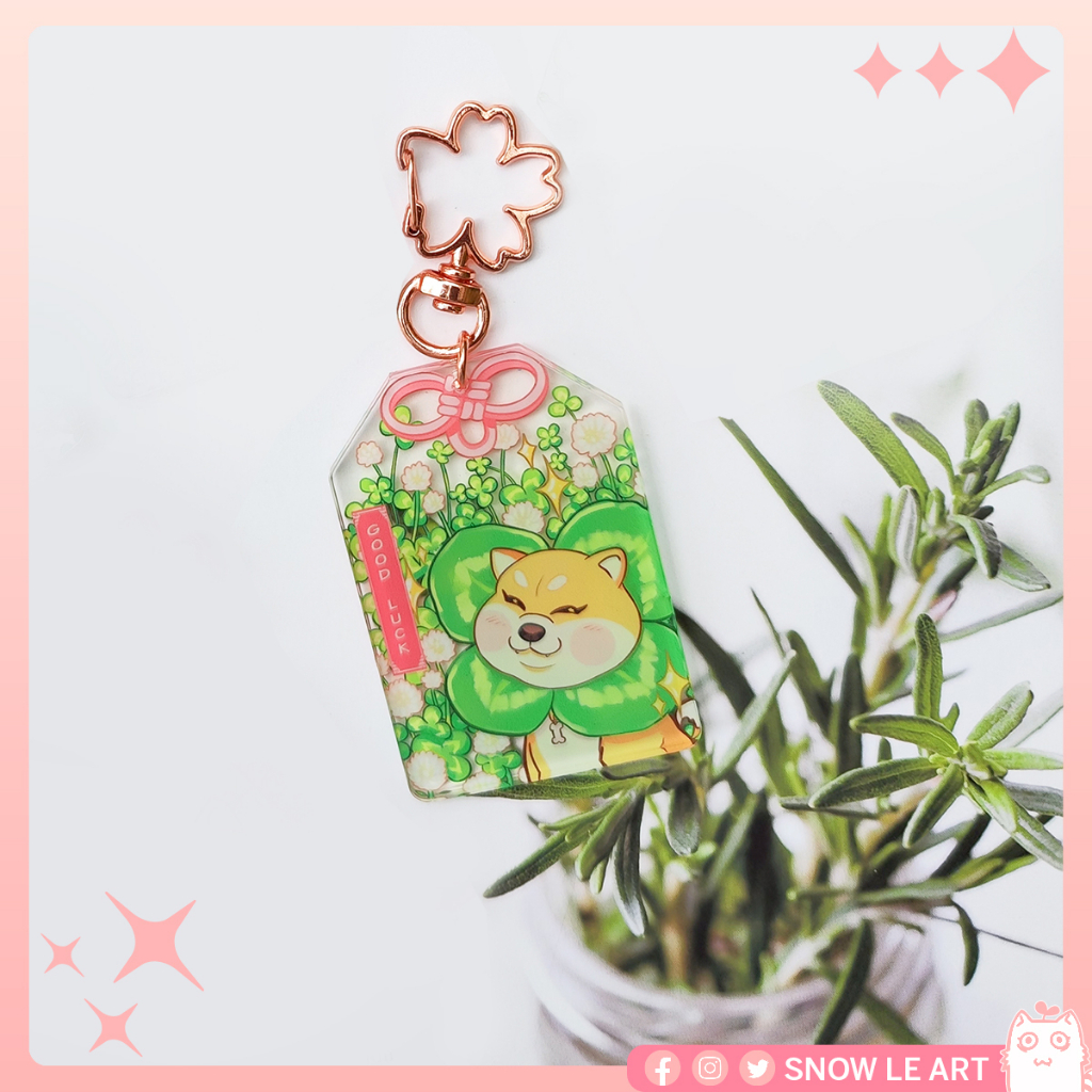 Móc khóa cầu may Shiba Inu