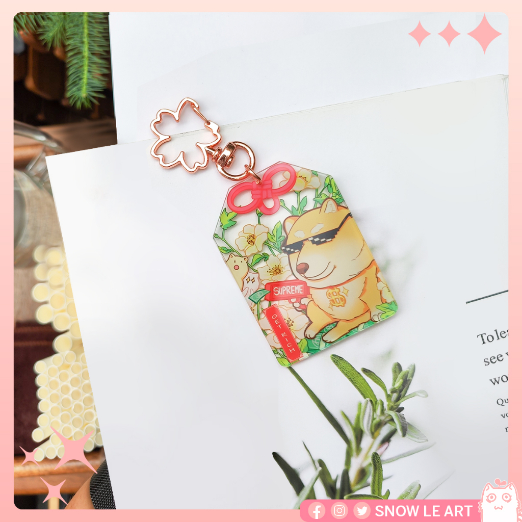 Móc khóa cầu may Shiba Inu