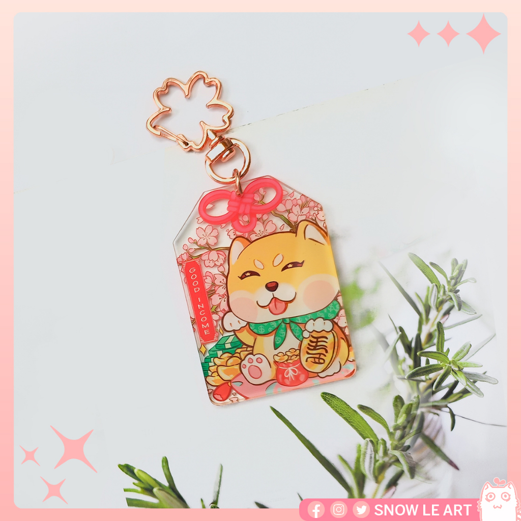 Móc khóa cầu may Shiba Inu
