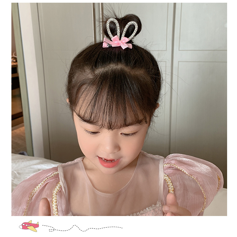 Kẹp Tóc Vương Miện Đính Đá Nơ Hồng Dễ Thương Cho Bé