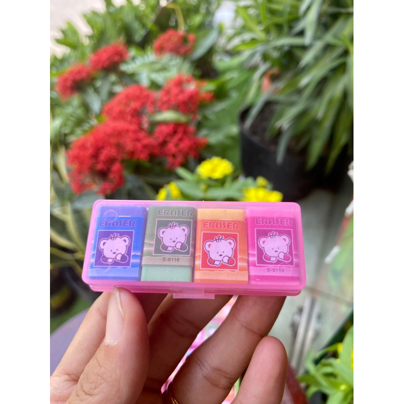 Set hộp gôm tẩy nhiều màu
