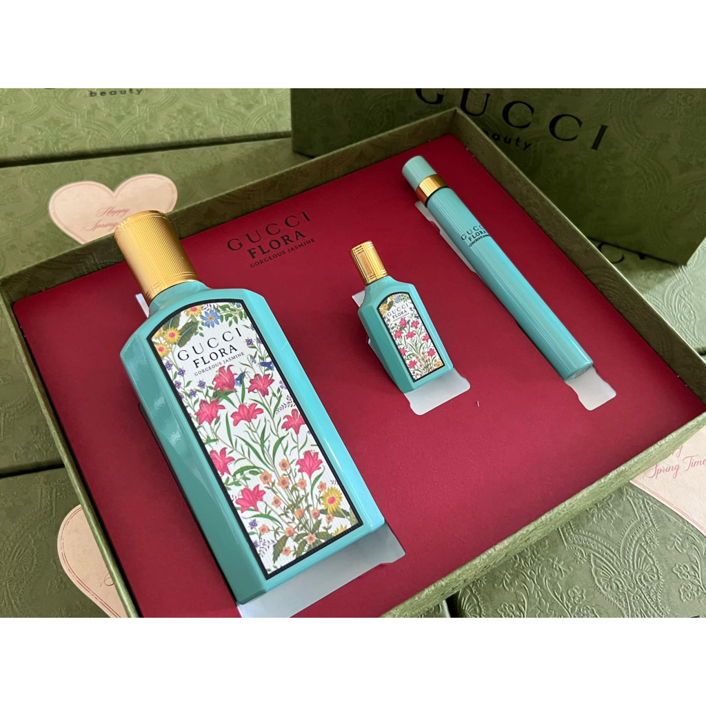 Bộ Quà Tặng Nước Hoa Gucci Flora Gorgeous Jasmine EDP Giftset