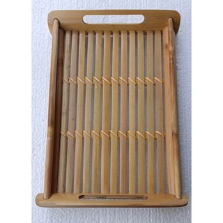 Khay trà tre đựng ấm,ly,chén,(kt 25cm x35cmx5cm) ,Khay tre (không bao gồm ấm chén)
