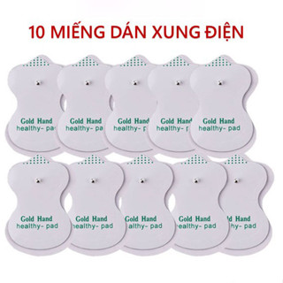 [HCM] Combo 10 Miếng Dán(5 Cặp) Màu Trắng Điện Cực Dùng Cho Mọi Máy Massage Trị Liệu