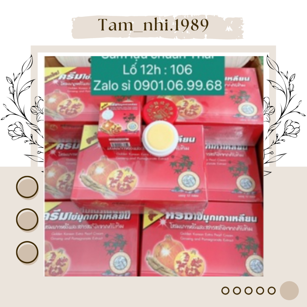 Lẻ kem sâm lựu nội địa Thái ⚡ GIÁ TỐT ⚡ Kem dưỡng da Sâm Lựu hàng xịn chuẩn nội địa Thái Lan