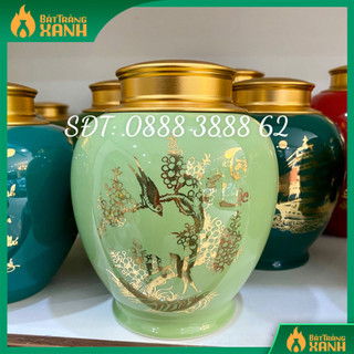 Bình đựng trà, cafe, lọ đựng chè - bình đựng trà cao cấp bát tràng