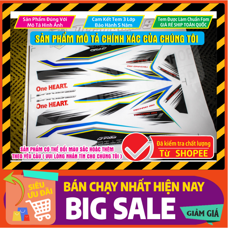 Thiết kế riêng cho xe trắng 125 và 150