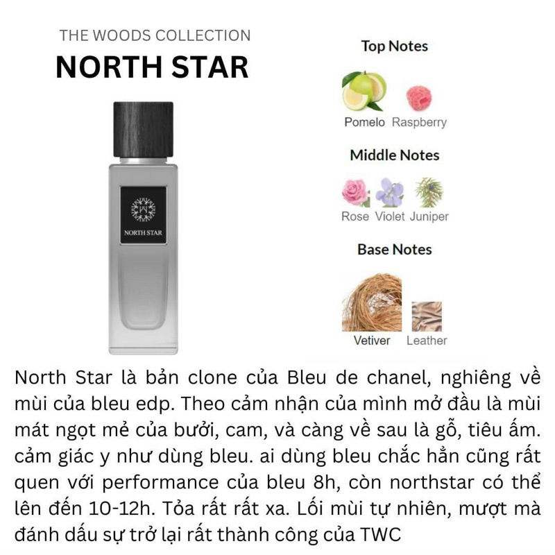 Nước hoa Nam Natural The Woods Collection North Star