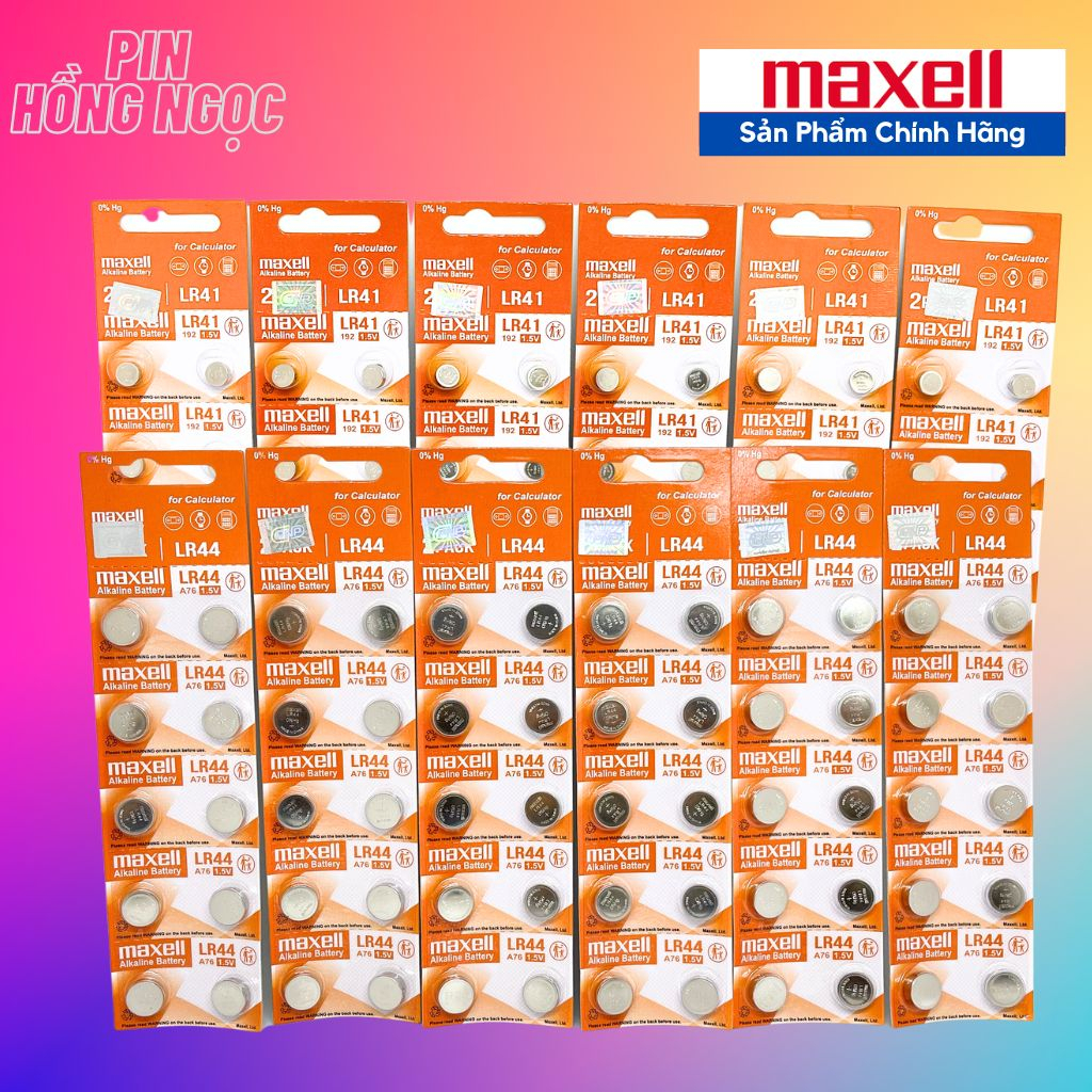 Vỉ 10 Viên Pin LR44 , Pin LR1130 , Pin LR41 1,5V - Hàng chính hãng