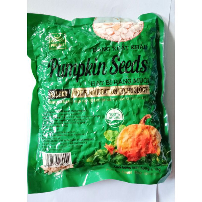 Hạt bí rang muối đóng gói 500g