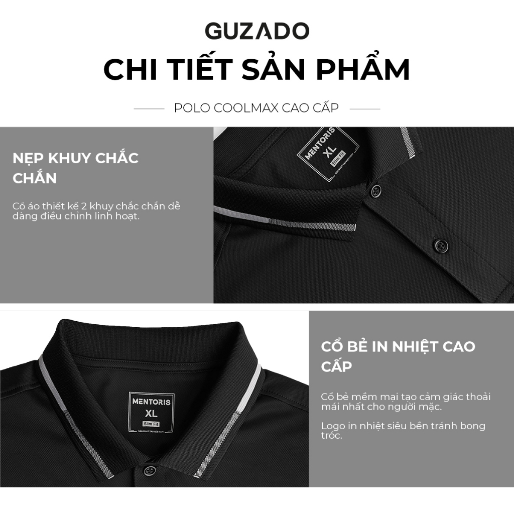 Áo Thun Polo Nam Cao Cấp Guzado Thấm Hút Cực Tốt,Sang Trọng Lịch Lãm,Mẫu Mới Nhất 2023 MPL2331