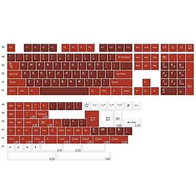 Keycap Jamon đỏ in doubleshot, 173 nút bàn phím cơ, cherry profile cực đẹp