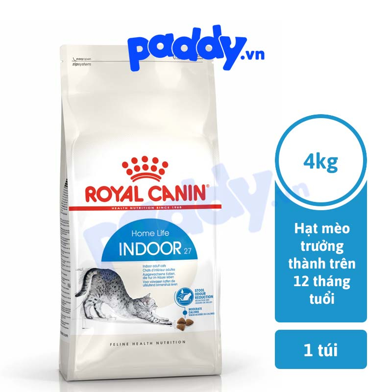 [4kg] Hạt Royal Canin Indoor 27 Cho Mèo Trưởng Thành Nuôi Trong Nhà