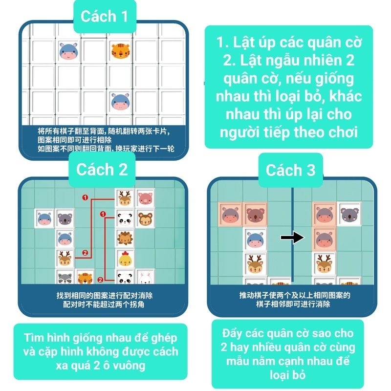 Đồ chơi xếp hình quân cờ vui nhộn 3in1 cho bé phát triển các kỹ năng - Đồ chơi cho trẻ NS Kids