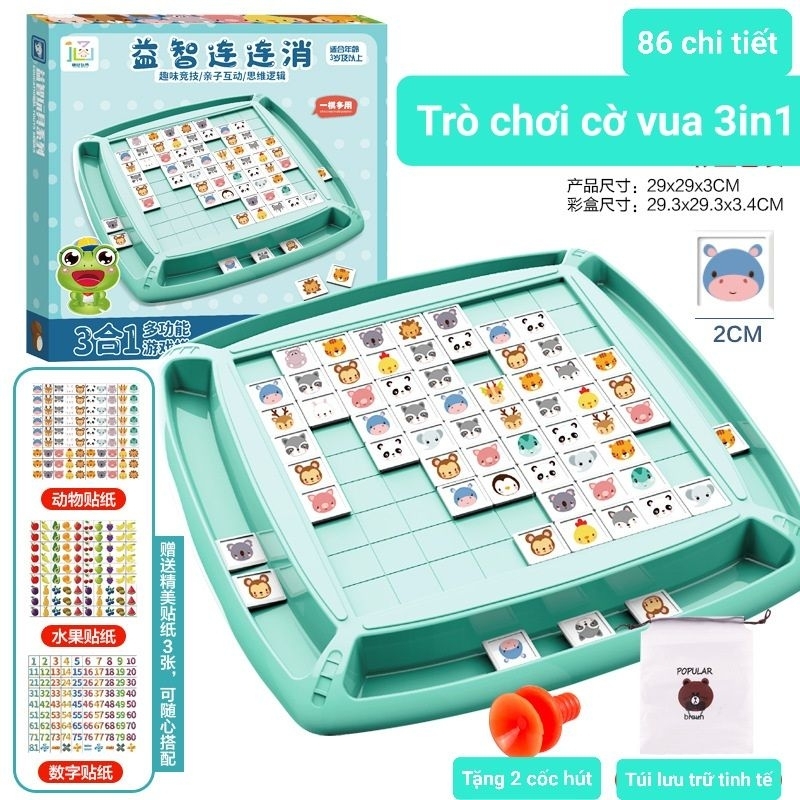 Đồ chơi xếp hình quân cờ vui nhộn 3in1 cho bé phát triển các kỹ năng - Đồ chơi cho trẻ NS Kids