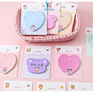 Giấy note hình trái tim, giấy nhớ cute ghi chú dễ thương đẹp nhỏ gọn nhiều màu đồ dùng học tập văn phòng phẩm