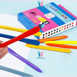 Bộ màu hữu cơ 24 cây an toàn cho bé tô vẽ sáng tạo