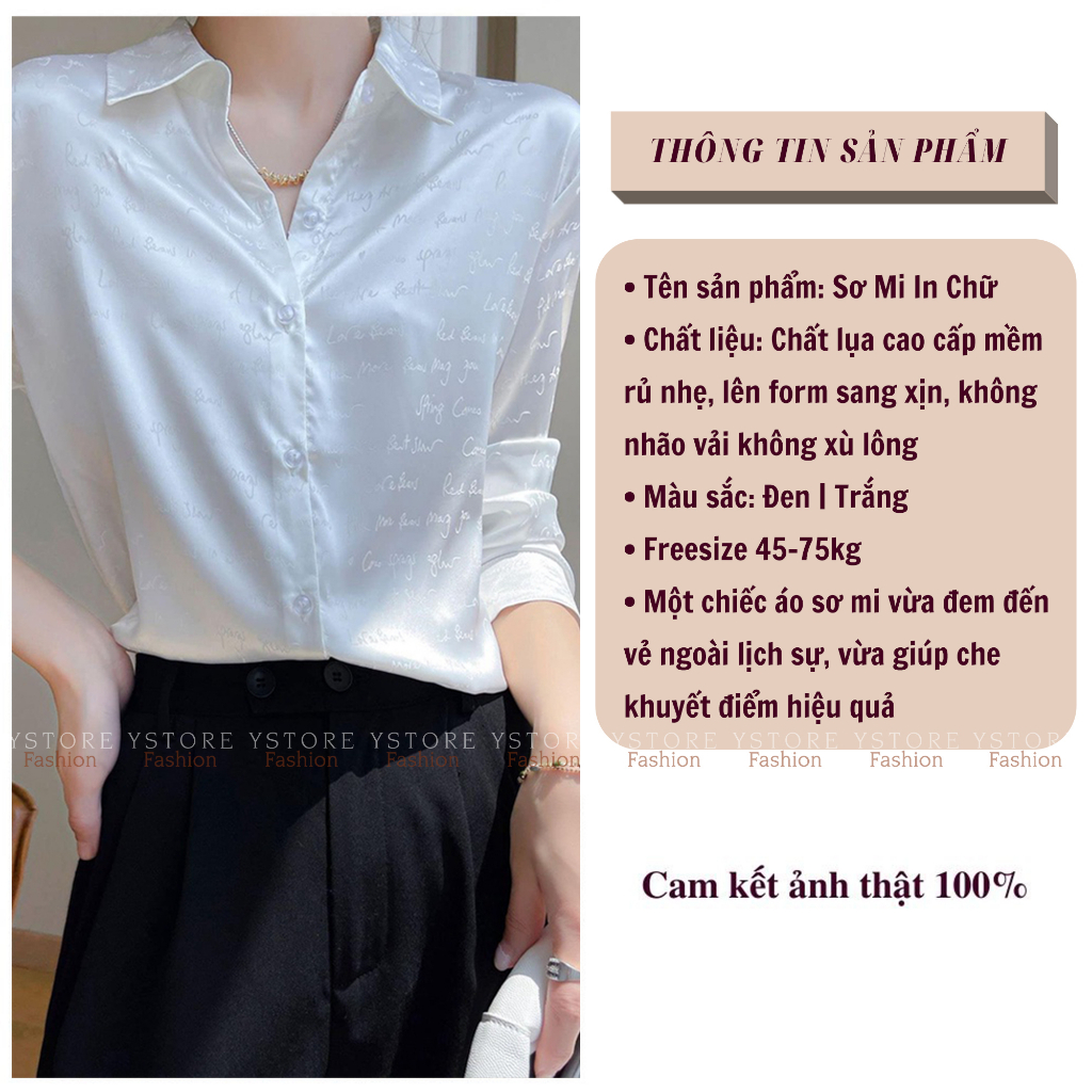 Áo sơ mi dài tay - áo sơ mi nữ kiểu sơ mi lụa