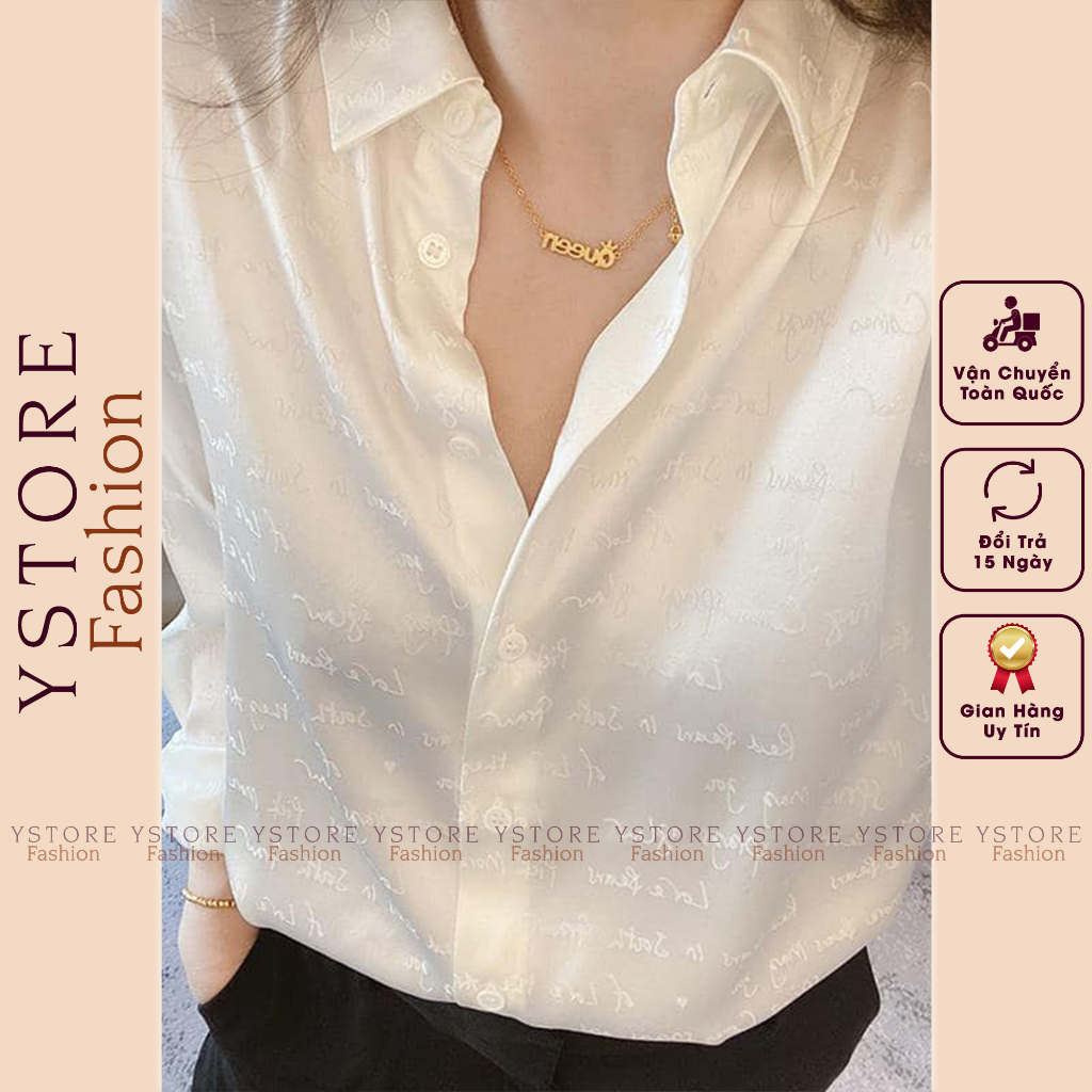 Áo sơ mi dài tay - áo sơ mi nữ kiểu sơ mi lụa