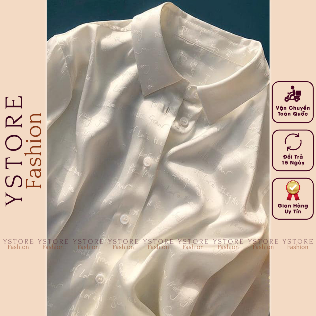 Áo sơ mi dài tay - áo sơ mi nữ kiểu sơ mi lụa