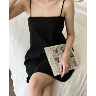 (có bán sỉ,ảnh thật,hoả tốc)🍩 𝒏𝒆𝒘 𝒊𝒏 - Lenin basic dress 🤎 ĐẦM DÂY MẢNH BASIC