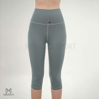 Minatex HN - Quần tập lửng cạp cao, quần lửng tập gym, quần tập yoga nâng mông đứng form vải bền tiêu chuẩn xuất khẩu