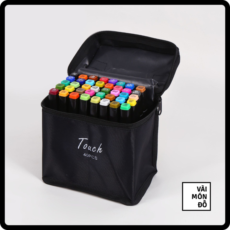 Bút Dạ 2 Đầu Marker Touch 36/48/80 Cây Tặng Kèm Túi Đựng