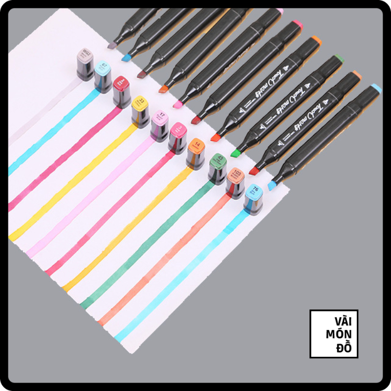 Bút Dạ 2 Đầu Marker Touch 36/48/80 Cây Tặng Kèm Túi Đựng