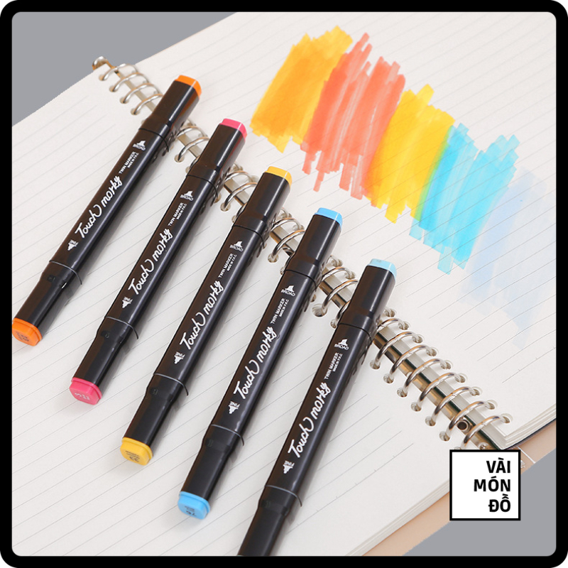 Bút Dạ 2 Đầu Marker Touch 36/48/80 Cây Tặng Kèm Túi Đựng
