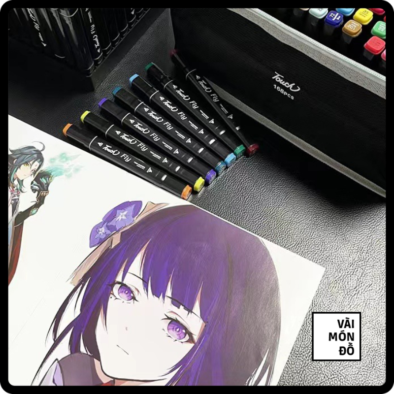 Bút Dạ 2 Đầu Marker Touch 36/48/80 Cây Tặng Kèm Túi Đựng