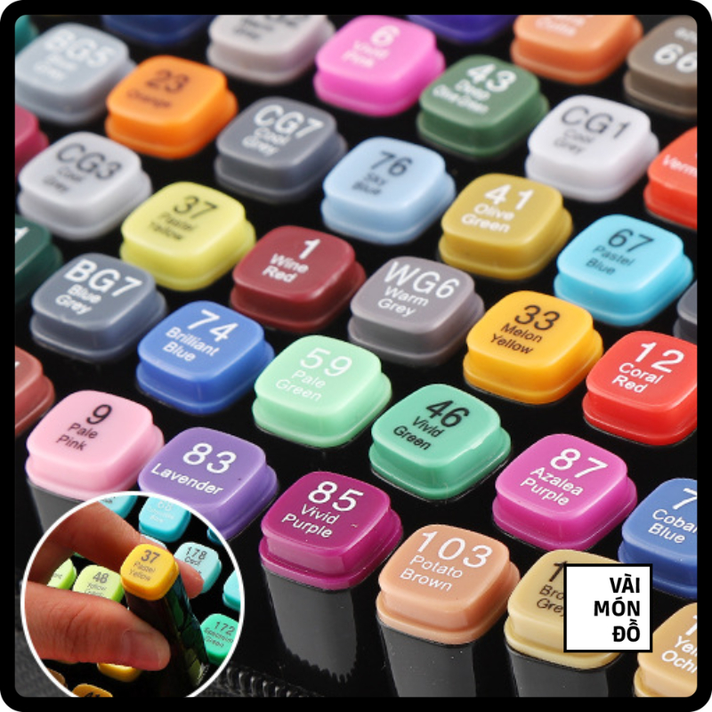 Bút Dạ 2 Đầu Marker Touch 36/48/80 Cây Tặng Kèm Túi Đựng