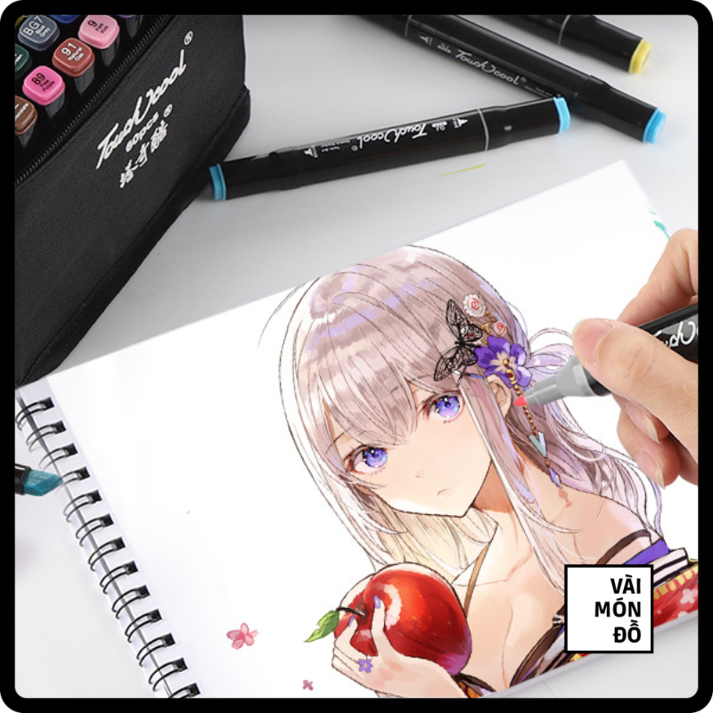 Bút Dạ 2 Đầu Marker Touch 36/48/80 Cây Tặng Kèm Túi Đựng