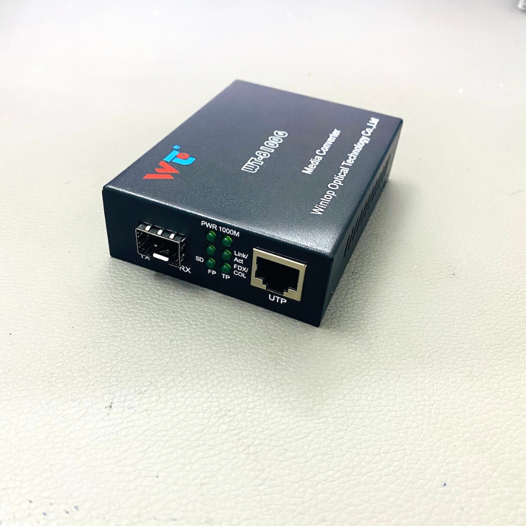 Media Converter SFP slot dùng gắn SFP Single Mode hoặc Multi Mode WT-8110G-SFP-AS-LFP